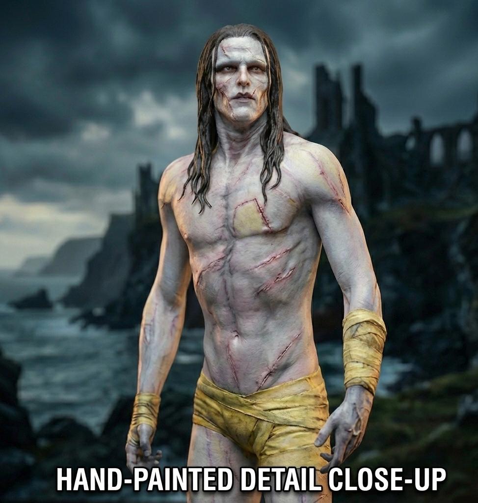 Frankenstein Monster Figure, Hand Painted Gothic Statue, Horror Decor Sculpture, Dark Fantasy Art Gift, Classic Creature