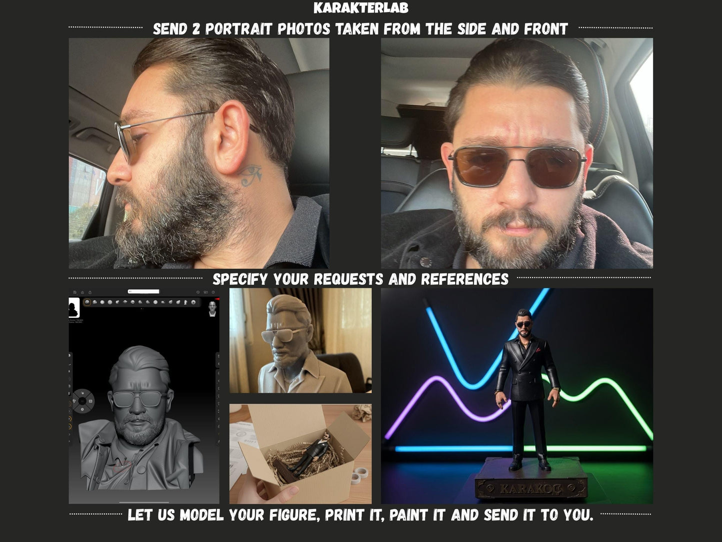 Custom Figurine From Photo, Personalized Superhero or Fantasy Character Statue, Action FigureUnique , Cosplay Gift