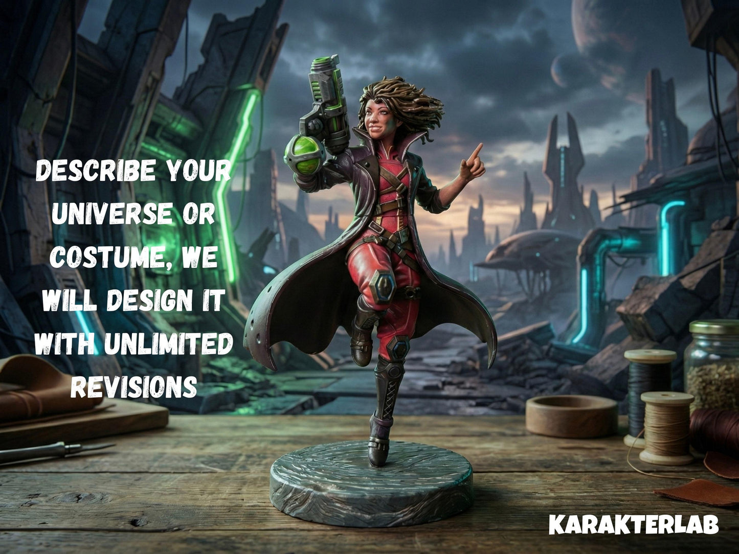 Custom Figurine From Photo, Personalized Superhero or Fantasy Character Statue, Action FigureUnique , Cosplay Gift